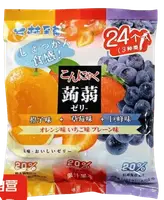 Японское конжак-желе Dailin Shika Konjac Jelly со вкусом винограда клубники и персика 480 г.