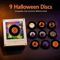 Магнітний музичний програвач на холодильник Retro NFC Magnetic Vinyl Record Player з 9 міні-пластинками
