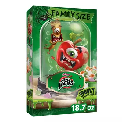 Сухой завтрак с зефиром Kellogg's Apple Jacks Spooky Cereal со вкусом яблока и корицы 530 г. (5598) фото 1