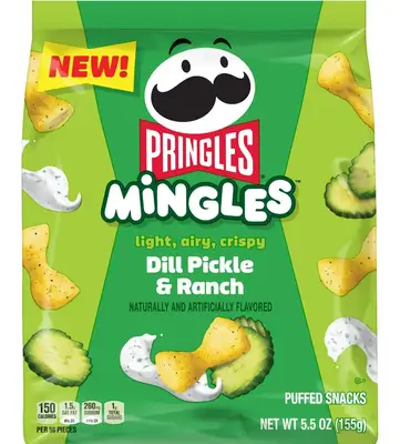 Снеки Pringles Mingles Dill Pickle and Ranch Puffed Snacks 155 г (7572) фото 1