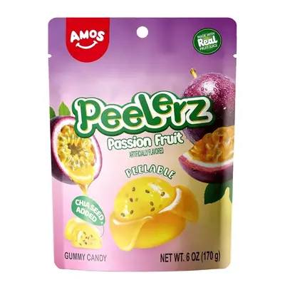 Желейні цукерки Amos Peelerz Peelable Passion Fruit Gummy Candy 170г (10608) фото 1