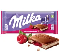 Шоколад Milka Raspberry Creme Milk Chocolate 100г