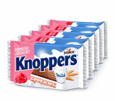 Вафлі Storck Knoppers Raspberry Yoghurt 5шт х 25г (12011) фото 1