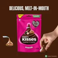 Шоколадные конфеты Hershey's Kisses Hazelnut 'n' Cookies Chocolate 100.8г
