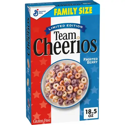 Сухий сніданок Team Cheerios Cereal Frosted Berry Limited Edition Family Size 523г (7071) фото 1