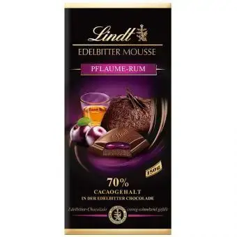 Шоколад Lindt Dark Mousse Plum Rum 150г (11295) фото 1