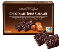 Шоколадні цукерки Maitre Truffout Chocolate Thins Caramel 200г