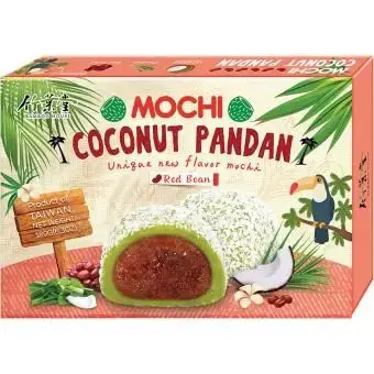 Моті Bamboo House Mochi Coconut Pandan Red Bean 180g (5552) фото 1