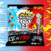 Кислые конфеты Brain Blasterz Fire Ice Hard Candy 100 г