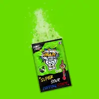 Кислые конфеты Brain Blasterz Super Sour Popping Candy Apple 10г