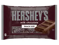 Шоколадні цукерки Hershey's Milk Chocolate Snack Size Bars 293г