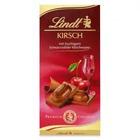 Молочный шоколад с вишневым ликером Lindt Kirsch Premium Chocolate 100г