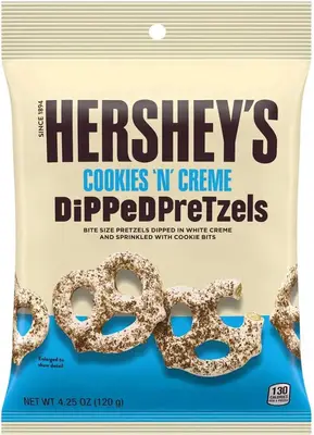 Крендельки с шоколадом Hershey's Dipped Pretzels Cookies 'N' Crème, 120 г (6282) фото 1