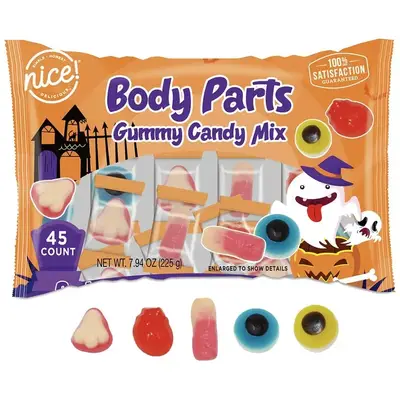 Желейні цукерки Amos Halloween Gummy Candy Body Parts 225 g (5687) фото 1