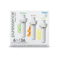 Набор картриджей для напитков Cirkul Puressence Cartridge Variety Pack со вкусами огурец, лимон, персик 3x2 шт.