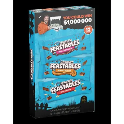 Набір шоколаду Feastables MrBeast Halloween Candy Bar Box 12х35г (7213) фото 1
