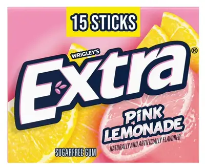 Жевательная резинка Extra Pink Lemonade Sugar Free Chewing Gum 15 стиков (10147) фото 1