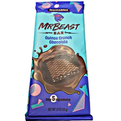 Шоколад Feastables MrBeast Quinoa Crunch Chocolate Bar 60g (5557) фото 1