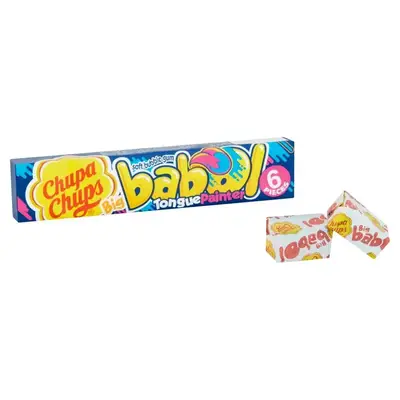 Жевательная резинка Chupa Chups Big Babol Blue Raspberry Flavour 6 шт (11325) фото 1