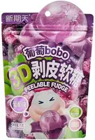 Китайські жувальні цукерки 3D Fruit Shaped Gummies Bobo Peelable Fudge Виноград 75г