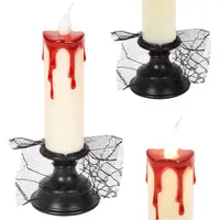 Декоративна світлодіодна свічка Halloween з підсвічником 1шт