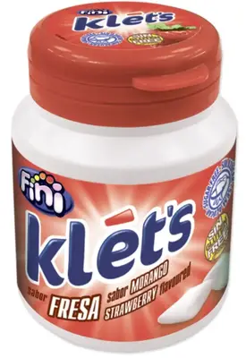 Жувальна гумка Fini Klets Strawberry 70шт (8228) фото 1