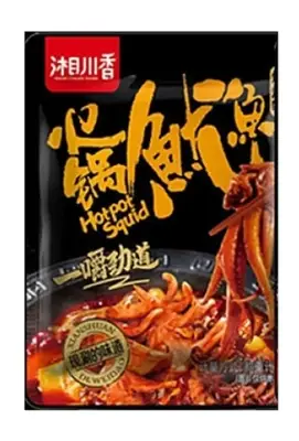 Китайский снек кальмары Shredded Hot Pot Squid Snacks BBQ Spicy с острым вкусом барбекю 10г (8685) фото 1