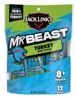 Мини-палочки из индейки Jack Link's MrBeast Mini Turkey Sticks 12шт, 170г