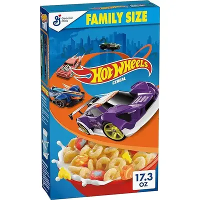 Сухой завтрак General Mills Hot Wheels Breakfast Cereal Family Size 490 g (Cрок годности до 17.03.2024г) (5791) фото 1
