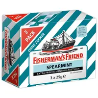 Набір льодяників Fisherman's Friend Spearmint без цукру 3x25g