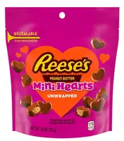 Шоколадные конфеты Reese's Unwrapped Mini Hearts Valentine's Day Peanut Butter 215г