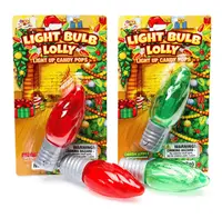 Леденец-лампочка Lighted Christmas Light Bulb Lolli Candy Pops 1шт, 12г