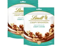 Шоколадні кульки Lindt CRISPY SENSATION Milk Chocolate Crispy Centre Pouch 140г