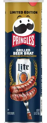 Чіпси Pringles Miller Lite Grilled Beer Brat 158г (8647) фото 1