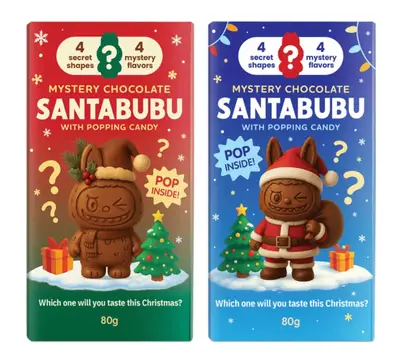 Шоколад Лабубу SantaBubu Mystery Chocolate with Popping Candy 1шт, 80г (10048) фото 1