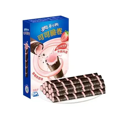 Вафельные трубочки Oreo Cream-Filled Wafers (Strawberry Flavor) 50 g (5883) фото 1