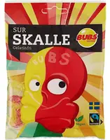 Жевательные конфеты Bubs Sur Skalle Gelatinfri Sour Skull 92г