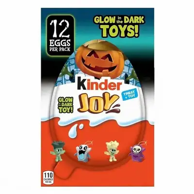Набор шоколадных яиц Kinder Joy Halloween Party Fun Egg 12шт х 20 г (7267) фото 1