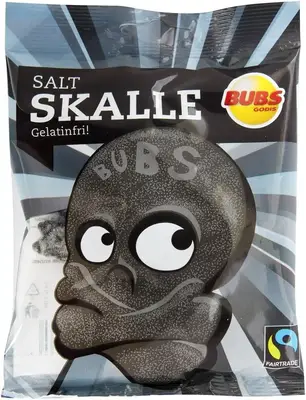 Жувальні цукерки Bubs Godis Salt Skalle Gelatinfri 90г (10919) фото 1