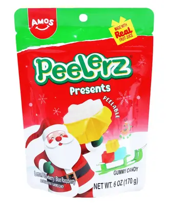 Желейні цукерки 4D Amos Peelerz Presents Christmas Gummy Sweets 170г (9692) фото 1