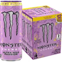 Блок энергетиков Monster Energy Ultra Wild Passion Zero Sugar Energy Drink 4шт х 355мл