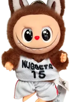 Мягкая игрушка Лабубу LAND The Monsters Labubu Basketball NBA Nuggets 15 Коричневая, 1шт (8846) фото 1