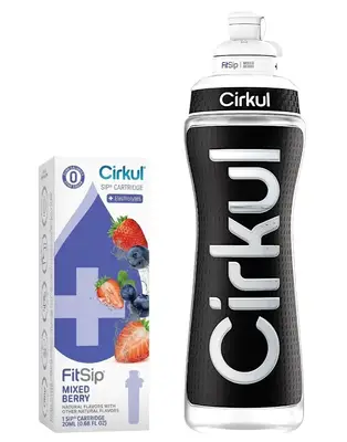 Стартовий набір чорна пляшка Cirkul і картридж FitSip Mixed Berry 650мл (11685) фото 1
