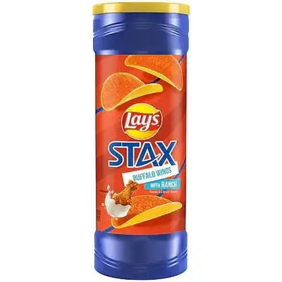 Чіпси Lay's STAX Buffalo Wings with Ranch 155.9g (2957) фото 1