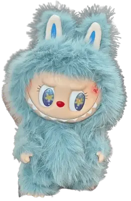 Большая игрушка Лабубу Pop Mart Labubu The Monsters Zimomo Blue голубой 38 см. (9066) фото 1