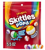Цукерки Skittles Pop’d Freeze Dried Crispy Crunchy Candy 156г