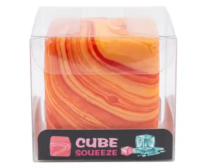 Іграшка-антистрес Сквіш NeeDoh Cube Squeeze Помаранчевий Куб 1шт (11566) фото 1