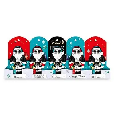 Шоколадні фігурки Lindt Hello Mini Santa 5 шт (2311) фото 1