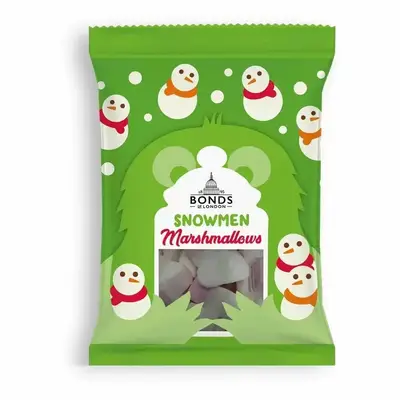 Новорічне Маршмеллоу Bonds Snowmen Marshmallows 80g (4313) фото 1