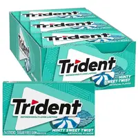 Жевательная резинка Trident Minty Sweet Twist Sugar Free Gum 12 шт